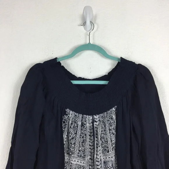 Tularosa Revolve Jacqueline Navy Embroidered Off Shoulder Tunic Mini Dress XS - Picture 4 of 13